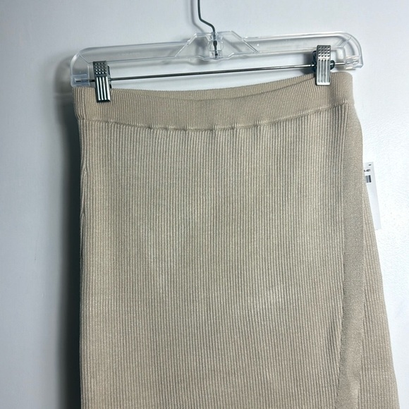 NWT Abercrombie & Fitch A&F Wrapped Ribbed Stretch Knit Sweater Midi Skirt Slit - Picture 2 of 8
